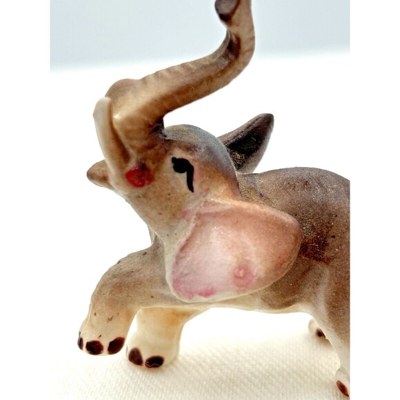 Vtg Elephant Family Trunks Up‎ Figurine Lot of 3 Bone China Ceramic Japan 1960s - Picture 14 of 16